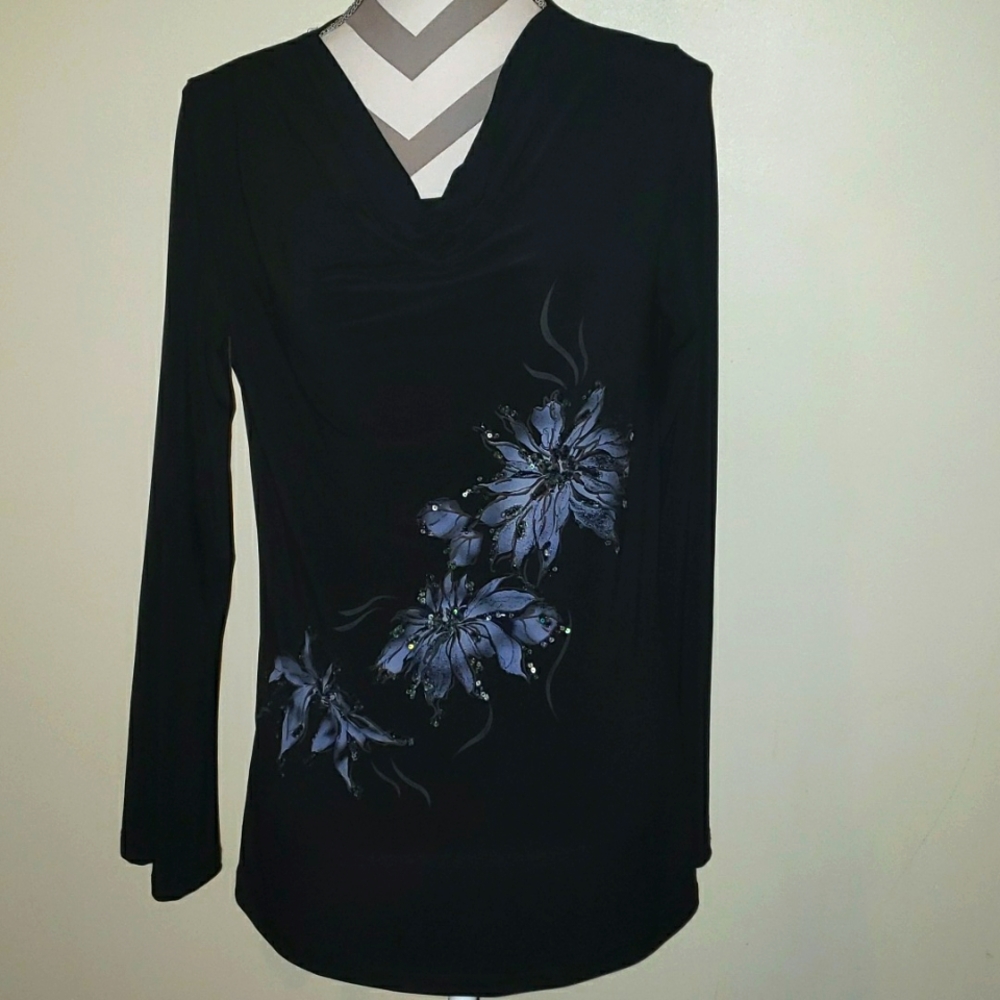 Nexxen  Cowl neck embellished blouse